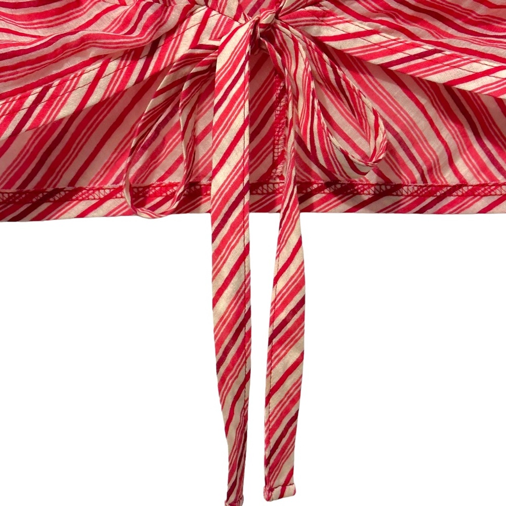 LA PERLA Cropped Tie Front Striped Top, Size 42 (XS/S) - Picture 6 of 7